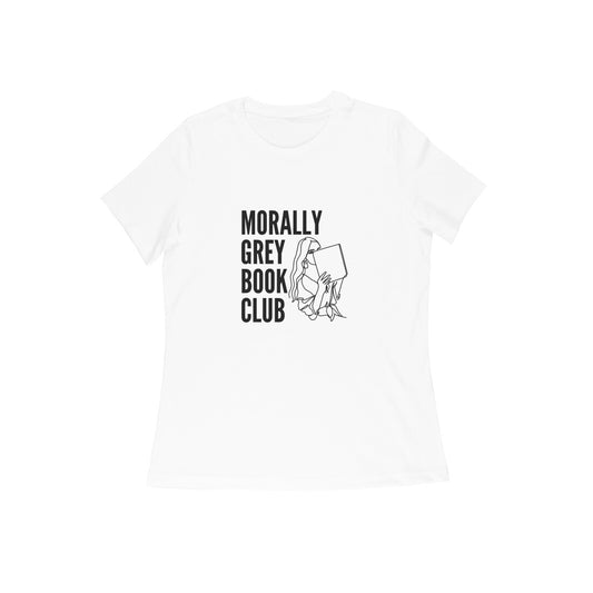 Morally Grey Book Club | Women’s White T-Shirt | Bookish T-shirt