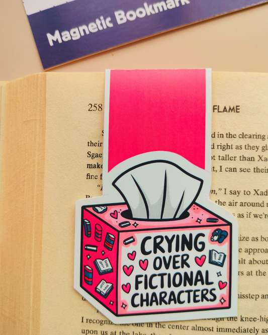 Crying Over Fictional Characters | Magnetic Bookmark