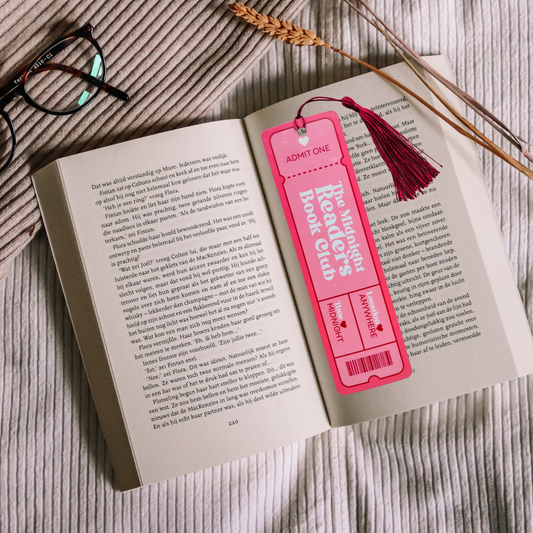 The Midnight Readers Book Club | Cute Bookmarks with Tassels | 2 inches by 7 inches | Pack of 5