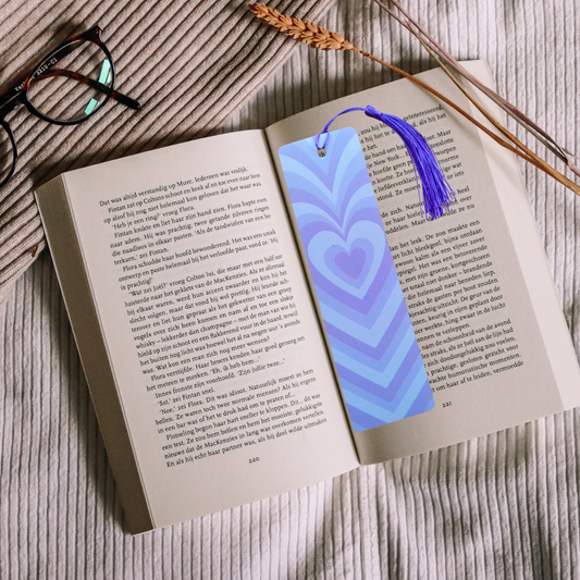 The Hearts Collection | Cute Bookmarks with Tassels | 2 inches by 7 inches | Pack of 5