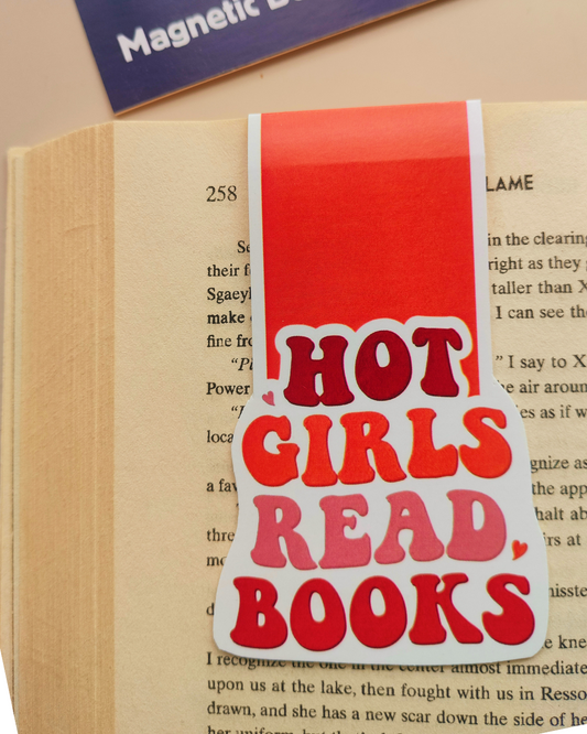 Hot Girls Read Books | Magnetic Bookmarks