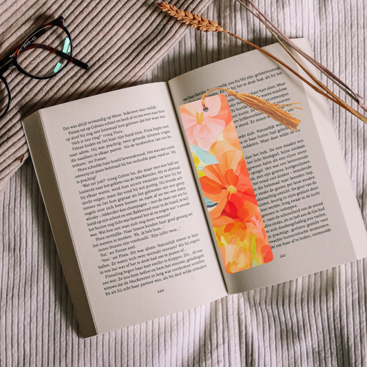 The Floral Collection | Cute Bookmarks with Tassels | 2 inches by 7 inches | Pack of 5