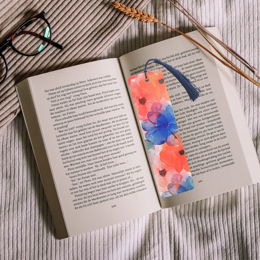 The Floral Collection | Cute Bookmarks with Tassels | 2 inches by 7 inches | Pack of 5