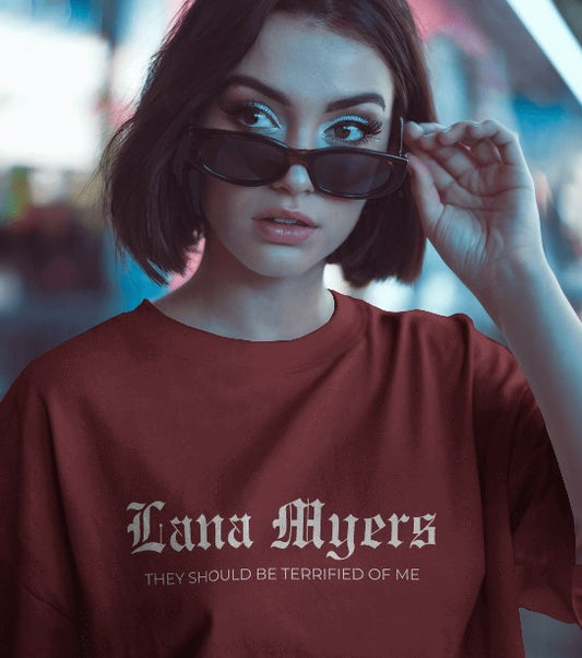 Lana Myers | The Mindf*ck Series | Maroon Bookish T-Shirt for Women