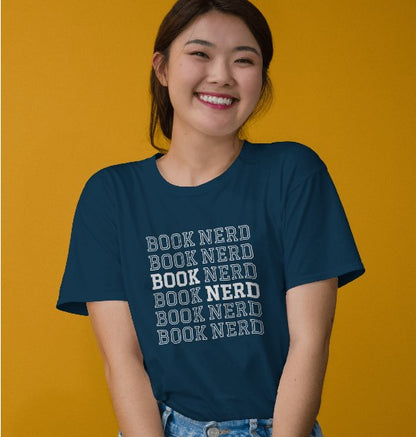 Book Nerd | Navy Blue Bookish T-Shirt for Women