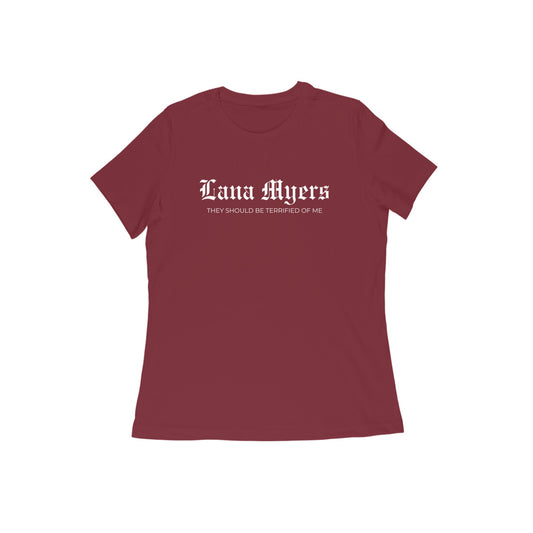 Lana Myers | The Mindf*ck Series | Maroon Bookish T-Shirt for Women