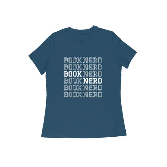 Book Nerd | Navy Blue Bookish T-Shirt for Women